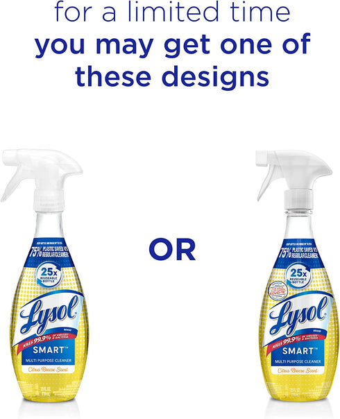 Lysol Smart Multipurpose Disinfecting Spray Cleaner Kit, Citrus Breeze, For Disinfecting & Cleaning, 5pc Set‹, Packaging May Vary