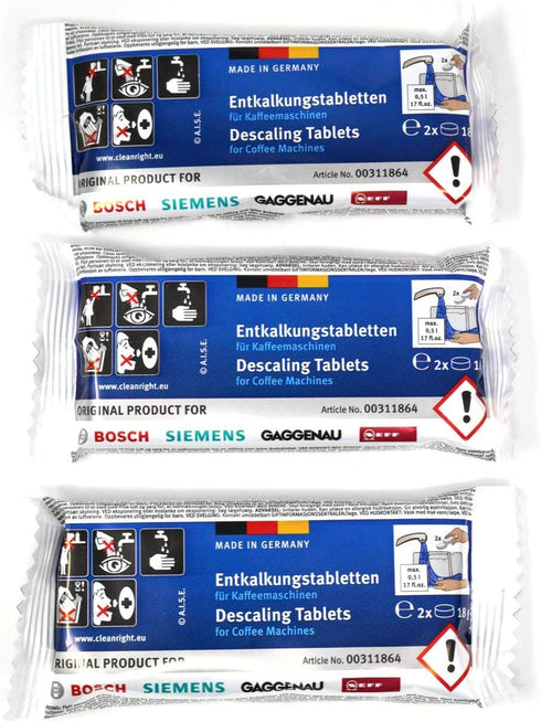 Bosch Original Tassimo Descaling Tablets (1 Box Of 6 Tablets) C/W