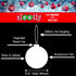 Sleetly Blue Ornaments for Christmas Tree Shatterproof Ball Decorations, 3.15", Set of 12