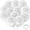 Gejoy 50 Pieces Memorial Balloons Remembrance Balloons White Funeral Balloons and 3 Pieces Balloon Ribbon for Balloon Release, Funeral Decoration