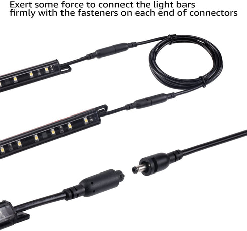 TORCHSTAR 39 Inches Interconnect Cable, Gun Safe Lighting Kit Extension Cable, Under Cabinet Light Extension Cord, LED Under Cabinet Lighting Accessories, Pack of 2