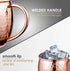 Raajsee Moscow Mule 18 ounce Pure Copper Mugs Set of 2 Solid Hammered Design Gift Set