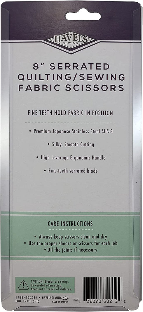 Havel's 30212 Serrated Fabric Scissors, 8-Inch
