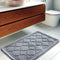Memory Foam Bath Mat Soft Bath Rugs for Bathroom Non Slip Thick Absorbent Super Cozy Velvet Bathroom Rug Quick Dry Mat for Shower Floor Carpet (17 x 24 Inches,Grey)