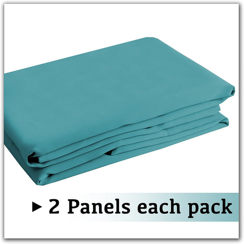 Blackout Curtains Panels for Bedroom - Ultra Soft Microfiber Noise Reducing Thermal Insulated Solid Grommet Window Drapes (Two Panels, 42 x 63 Inch, Aqua)