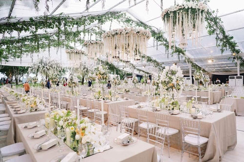MEHELANY Artificial Wisteria Flower Garland 12Pcs 45Feet Fake Wisteria Flower Vine with Greey Leaves Hanging Silk Flower Garland for Home Decor Wedding Arch Backdrop Decor (Cream, 12) ¦ ¦