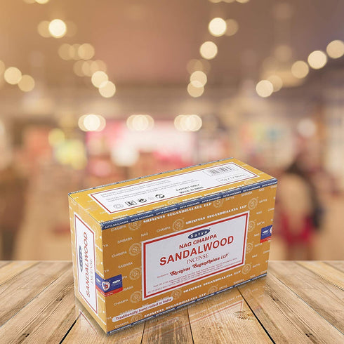 Satya Nag Champa Sandalwood Incense Sticks - Box 12 Packs