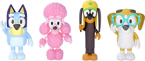 Bluey and Friends 4 Pack of 2.5-3" Poseable Figures