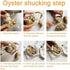 Oyster Shucking Knife,Oyster Knife,SPEENSUN Oyster Shucker Knife Not Easy To Break And Bend,More Secure With Shucking Knife and Gloves (2 Knife And 1Glove L),Clam Shucking Knife