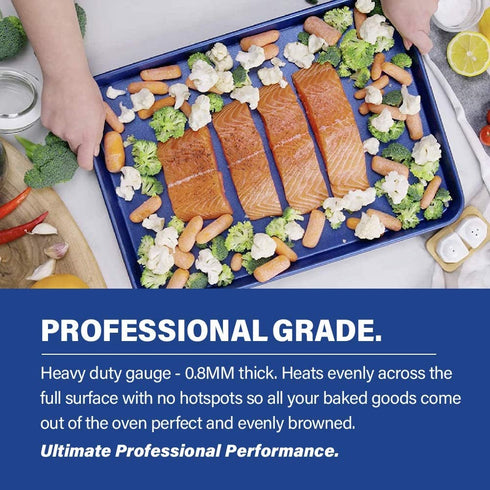 Granitestone Bakeware Nonstick Cookie Sheet XL Baking Tray, Even Heat & Non-Warp Technology, Ultra Nonstick Mineral Coating & Dishwasher Safe, Pro Heavy-Duty Chef™s Bakeware 17.7? x 12.7? Full Sized
