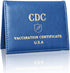 3—4 CDC Vaccine Card Holder, Waterproof Leather CDC Vaccination Card Protector, CDC Card Holder for Travel (Blue)