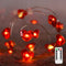 Valentines Day Decor, Valentines Day Decoration 16Ft 50LED Red Heart Shaped String Lights with Remote, Valentines Day Decorations for Home Indoor Outdoor on Wedding Anniversary Birthday Party