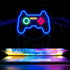 HSEFURNI Neon Sign, Gaming Neon Lights for Bedroom Wall Decor USB Powered Light Up Blue LED Signs, for Gamer Room Decor, Boys, Kids, Teen Gifts Idea, Game Room Accessories, and Party Decorations, 16"x11"