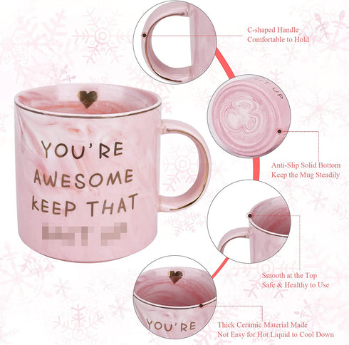Gifts for Mom Women Wife Her,12 OZ Funny Mug Mothers Day Gifts from Daughter,Birthday White Elephant Gifts,Christmas Stocking Stuffers for Women,Awesome Valentines Day Gifts for Girlfriend Sister