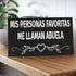JennyGems Gifts for Abuela, Abuela Gifts from Granddaughter Grandson, Mis Personas Favoritas Me Llaman Abuela Wooden Sign, Regalo Para Abuela, Abuela Gifts for Christmas, Grandma Birthday Gifts