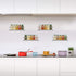 Urban Deco Wall Mounted Spice Rack for wall Space Saving Cabinet Spice Organizer For kitchen, Pantry Spice Jar Organizer Hanging Steel Spice Storage (Silver-4pcs)