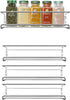 Urban Deco Wall Mounted Spice Rack for wall Space Saving Cabinet Spice Organizer For kitchen, Pantry Spice Jar Organizer Hanging Steel Spice Storage (Silver-4pcs)