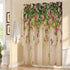 HOOHAA Romantic Flower with Butterfly on Rustic Wooden Background Pink Flower Weeping Shower Curtain for Bathroom Decor 72 x 72 Inch