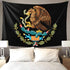 QSMX 40x60 Inches Cool Mexico Flag Eagle Tapestry Wall Hanging, Wall Art Decoration for Bedroom Living Room Dorm, Window Curtain Picnic Mat, Bedspread, Perfect for Teens Adult, Easy to Care