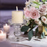 Yeeco Glass Candle Holder, 3.5" Tall Pillar Candle Holder, Candle Stand Set of 2, Crystal Candle Holders for Wedding, Dining, Birthday