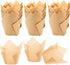 Decony Large Tulip Baking Cup Liners Muffin Cupcake Paper Liners -200 pack - Great for large cupcakes and muffins - Appx. 200 Ct. 2 3/4-4 (Natural)