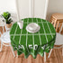 American Football Field Round Tablecloth 60 Inch Fabric Dining Table Cloth Cover for Holiday Home Picnic Party Wedding Buffet Parties Camping