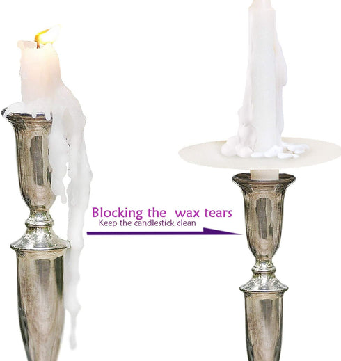 Howemon 150 Church Candles with Drip Protectors for Devotional Candlelight Vigil Service, Box of 150 Candles, Unscented White 5" H X 1/2" D, No Smoke