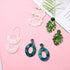 LANTAI 16 Pairs Behemian Acrylic Earrings Rattan Earrings Resin Earrings for Women Girls Leaf Dangle Earrings Mottled Hoop Earrings Gifts Jewelry
