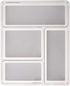madesmart Clear Gadget Tray - Light Grey | CLEAR CLASSIC COLLECTION | 4-Compartments | 16" x 13" | Drawer Organizer for Multi-purpose Storage | Soft-grip Lining and Non-slip Rubber Feet | BPA-Free
