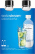 SodaStream Dishwasher Safe 1L Classic DWS Carbonating Bottle Black (twinpack), Pack of 2
