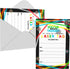 Laser Tag Invitations with Envelopes (25 Pack) Invites for Boys Birthday, Retirement, Guys Night Out, Team Building Event - Neon Theme Party Supplies Blank Invitation Card Set Printed