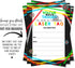 Laser Tag Invitations with Envelopes (25 Pack) Invites for Boys Birthday, Retirement, Guys Night Out, Team Building Event - Neon Theme Party Supplies Blank Invitation Card Set Printed