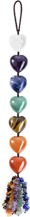 VadiForest 7 Chakra Stones Reiki Healing Crystals Hanging Ornament Love Heart Natural Gemstones Tassels Home Car Decoration Wall Hanger Indoor Decor for Good Luck Yoga Spiritual Meditation¦