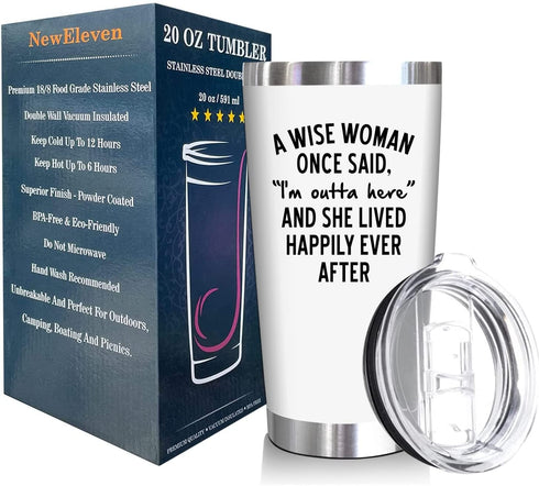 Retirement Gifts For Women 2022 - Retired Gifts For Women - Female Retirement Gifts - Coworker Leaving Gifts, Farewell Gifts, Goodbye Gift For Women, Colleagues, Coworkers, Friends - 20 Oz Tumble