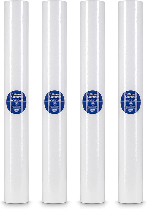 Hydronix SDC-25-2005 Whole House, RO Systems or Commercial Use Sediment Water Filter Cartridge 2.5" x 20" - 5 micron (PACK OF 4)