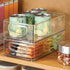 MLTS Fridge organizer | Stackable Storage Bins Clear Plastic Pantry Rack Refrigerator Kitchen Cabinet Frozen pod dividers Mini can holder Food Safe Multiple Use Pack of 2