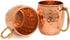 Raajsee Moscow Mule 18 ounce Pure Copper Mugs Set of 2 Solid Hammered Design Gift Set