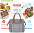 Insulated Lunch Bag for Women/Men, Large Lightweight Tote in Water-Resist Fabric , Big Side Snack Organizer, for Work & Outdoor Picnic, Easy to Clean(Grey)