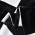Vessia Large Flannel Fleece Plush Blanket Throw Size(50"x70") - Black and White Checker Lightweight Blanket - Super Soft Cozy Microfiber Blanket for Chair, Sofa, Couch, Bed, Camping, Travel