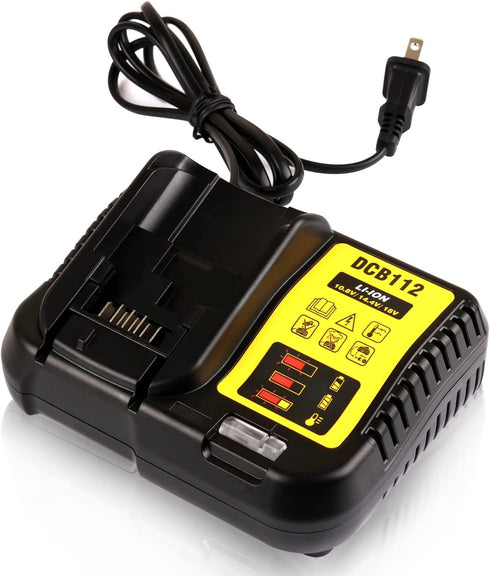 Batteriol DCB112 12V & 20V MAX Lithium-Ion Battery Charger Replacement for Dewalt DCB101 DCB105 DCB115 DCB107 - Use for DCB120 DCB127 DCB206 DCB205 DCB201