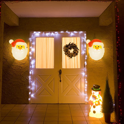 Leyespot Christmas Porch Light Covers, Santa Light Cover Outdoor Christmas Decorations, Cute Christmas Light Covers Large, Garage Decor (Flexible/No Tools Required), 12In H x 9In W x 4In D