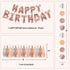 DECORLIFE Rose Gold Birthday Decorations, Happy Birthday Decorations for Girls and Women, Brilliant Table Runner, Circle Garlands and Hanging Paper Fans Included, for Sweet 16, 23 50 70th Birthday