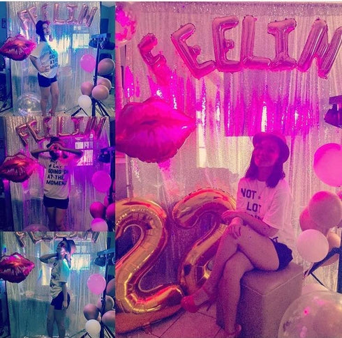 LaVenty Set of 3 FEELIN 22 Balloons 22nd Birthday Decoration FEELIN 22 Banner 22nd Birthday Supplies