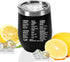 50th Birthday Gifts for Women and Men - 1972 50th Birthday Decorations - 12 Oz Insulated Stainless Steel Wine Tumbler with Lid for Her Wife Mom Grandma Aunt Friend, Black