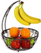 SimpleHouseware Fruit Basket Bowl with Banana Tree Hanger, Bronze