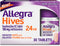 Allegra Hives Non-Drowsy Antihistamine Tablets, 30-Count, 24HR Hives Reduction & Itch Relief, 180mg
