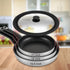 Universal Lid for Pots, Pans and Skillets - Tempered Glass Lid with Heat Resistant Silicone Rim Fits 11" - 12.5" Diameter Cookware, Replacement Lid for Frying Pan and Cast Iron Skillet (11"12"12.5")