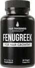 Organic Fenugreek Vegan Capsules. Hair Growth Vitamins Supplement for Women and Men for Hair Loss and Thinning. Hair Regrowth Natural Pills. Gluten Free Pure Extract Seed Powder Tablets