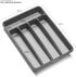 madesmart Classic Mini Silverware Tray - Granite | CLASSIC COLLECTION | 5-Compartments | Kitchen Organizer |Soft-grip Lining and Non-slip Rubber Feet | BPA-Free