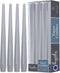 Hyoola Tall Taper Candles - 10 Inch Silver Grey Unscented Dripless Taper Candles - 8 Hour Burn Time - 12 Pack